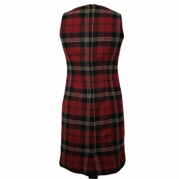 Vintage Chelsea Studio Wool Blend Plaid Dress Sz4P - Picture 4 of 7